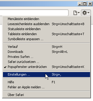 JavaScript im Apple Safari 01