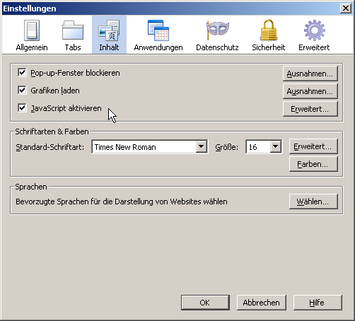 JavaScript im Firefox 02