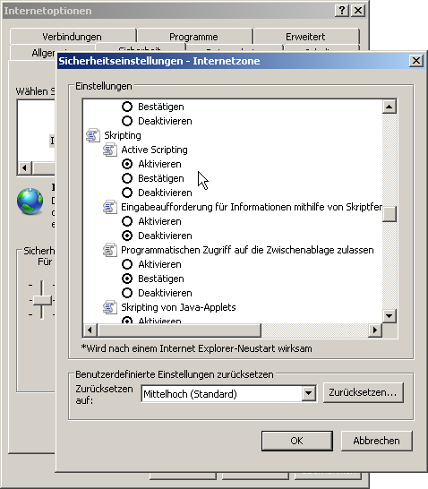JavaScript im Internet Explorer 03