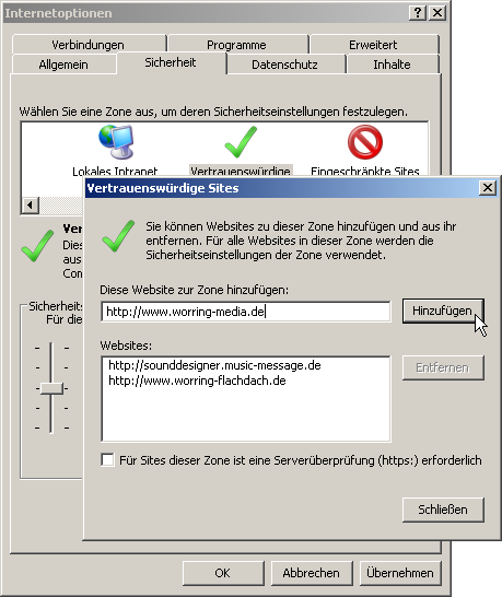 JavaScript im Internet Explorer 05