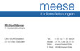 Visitenkarte Meese IT Bad Salzuflen