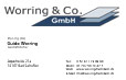 Visitenkarten mit altem Logo Worring & Co. Gmb